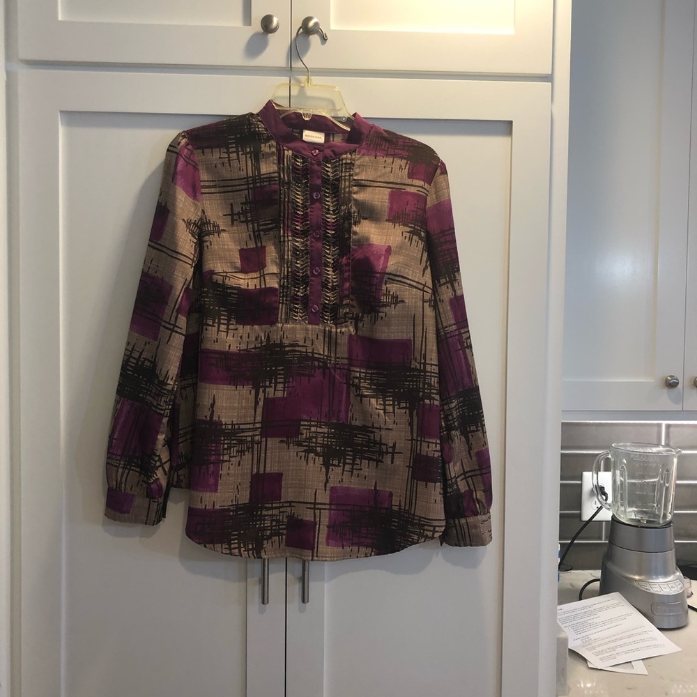 Purple/Brown Medium Merona Blouse